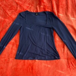 Elegant Navy Blue Women's Top